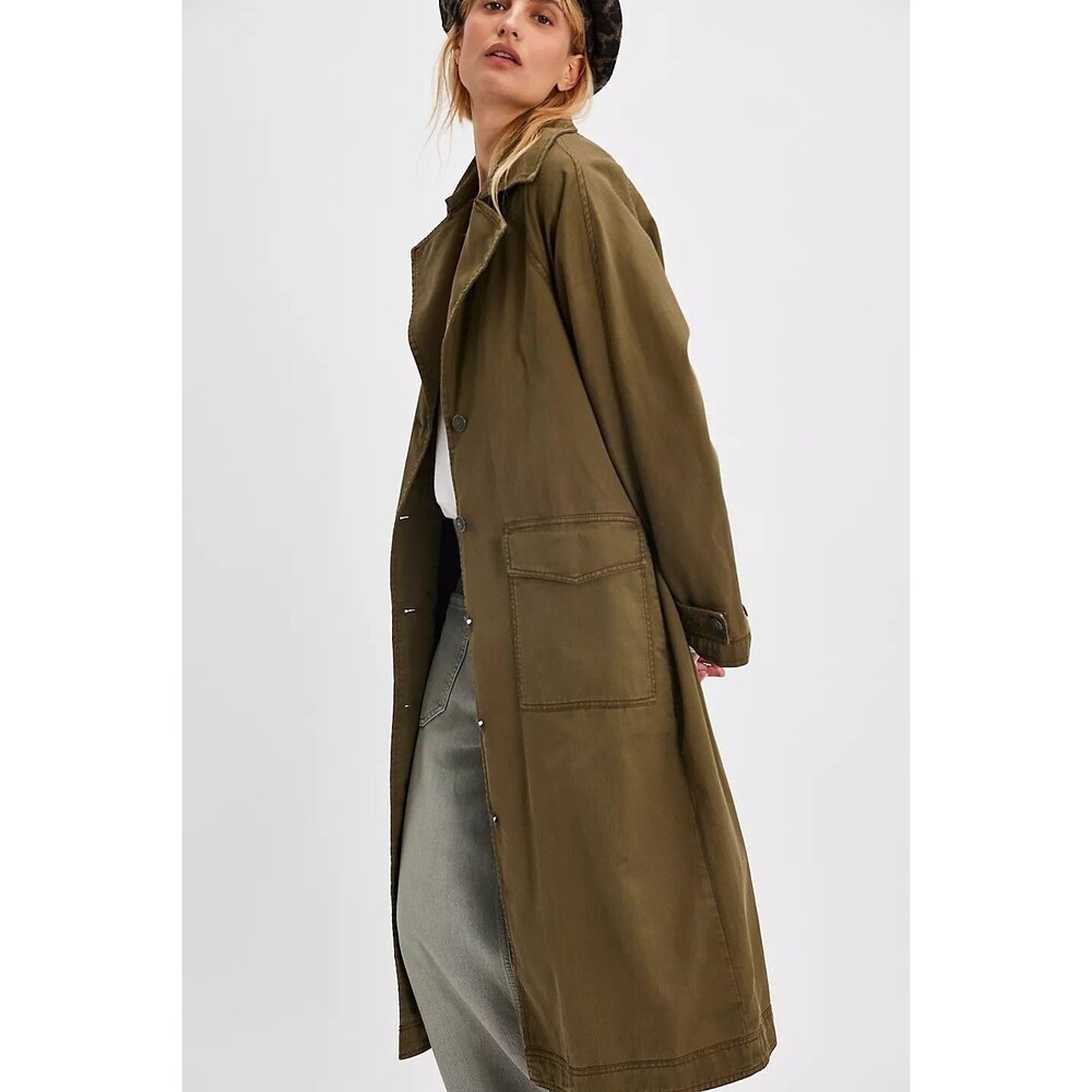 Free People We The Free Perry Military Coat Jacket Top Cotton Cozy M NEW 282754